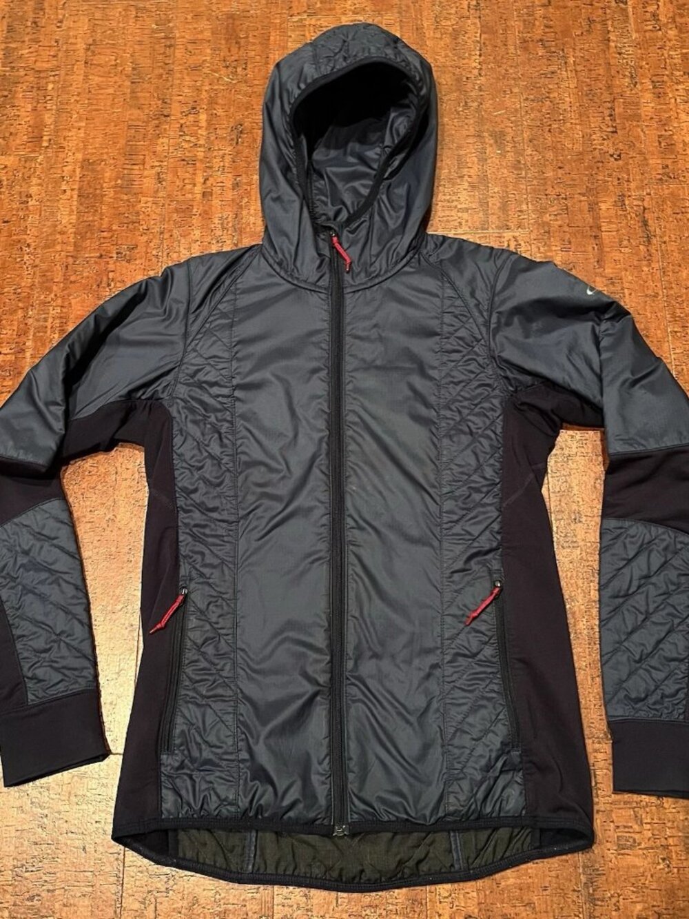 Ice Breaker Merino Loft Helix Women’s Medium Blue Full Zip Hooded Jacket Hiking